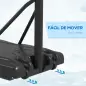 Canasta de Baloncesto de Exterior 2 en 1 con Altura Ajustable 230-305 cm Aro de Baloncesto con Soporte Ruedas Base Negro