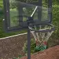 Canasta de Baloncesto de Exterior 2 en 1 con Altura Ajustable 230-305 cm Aro de Baloncesto con Soporte Ruedas Base Negro