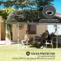 Carpa Plegable 6x3 m con Altura Ajustable en 3 Niveles Protección UV50+ y Bolsa de Transporte Blanco