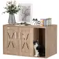 Mueble Arenero para Gatos 3 en 1 con Puertas Estera para Rascar y Compartimento 80x48x50,5 cm Marrón
