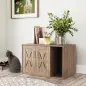 Mueble Arenero para Gatos 3 en 1 con Puertas Estera para Rascar y Compartimento 80x48x50,5 cm Marrón