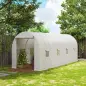 Invernadero de Túnel 500x200x205 cm Invernadero de Jardín con Puerta Enrollable y 8 Ventanas Cubierta PE 140 g/m² Blanco Invernadero de Túnel 500x200x205 cm Invernadero de Jardín con Puerta Enrollable y 8 Ventanas Cubierta PE 140 g/m² Blanco