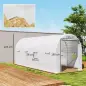 Invernadero de Túnel 500x200x205 cm Invernadero de Jardín con Puerta Enrollable y 8 Ventanas Cubierta PE 140 g/m² Blanco Invernadero de Túnel 500x200x205 cm Invernadero de Jardín con Puerta Enrollable y 8 Ventanas Cubierta PE 140 g/m² Blanco