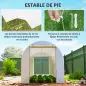 Invernadero de Túnel 500x200x205 cm Invernadero de Jardín con Puerta Enrollable y 8 Ventanas Cubierta PE 140 g/m² Blanco Invernadero de Túnel 500x200x205 cm Invernadero de Jardín con Puerta Enrollable y 8 Ventanas Cubierta PE 140 g/m² Blanco