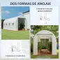 Invernadero de Túnel 500x200x205 cm Invernadero de Jardín con Puerta Enrollable y 8 Ventanas Cubierta PE 140 g/m² Blanco Invernadero de Túnel 500x200x205 cm Invernadero de Jardín con Puerta Enrollable y 8 Ventanas Cubierta PE 140 g/m² Blanco