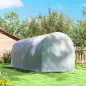 Invernadero de Túnel 500x200x205 cm Invernadero de Jardín con Puerta Enrollable y 8 Ventanas Cubierta PE 140 g/m² Blanco Invernadero de Túnel 500x200x205 cm Invernadero de Jardín con Puerta Enrollable y 8 Ventanas Cubierta PE 140 g/m² Blanco