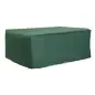 Funda para Muebles de Jardín Exterior Impermeable Tela Oxford con Cierre de Cordón y Ojales 222x155x67 cm Verde Oscuro