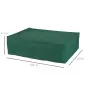Funda para Muebles de Jardín Exterior Impermeable Tela Oxford con Cierre de Cordón y Ojales 222x155x67 cm Verde Oscuro