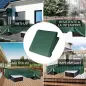 Funda para Muebles de Jardín Exterior Impermeable Tela Oxford con Cierre de Cordón y Ojales 222x155x67 cm Verde Oscuro