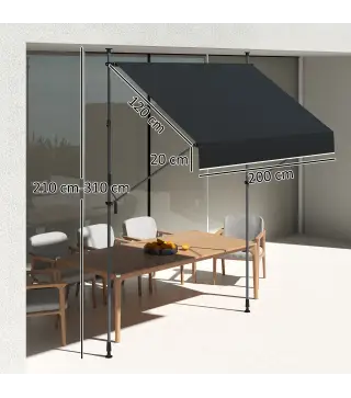 Toldo Manual Retráctil