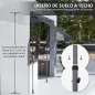 Toldo Manual Retráctil 200x120x210-310 cm para Balcón y Terraza con Altura Ajustable con Manivela Negro