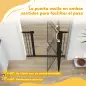 Puerta para Perros con Ancho Ajustable 76-104 cm Barrera de Seguridad con 2 Extensiones y Doble Bloqueo Negro