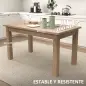 Mesa de Comedor Rectangular 140x80 cm para 6 Personas Tablero Laminado de 30 mm y Patas Robustas Estilo Moderno Natural
