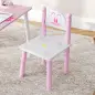 Mesa y Sillas Infantiles para Niños de 2-5 Años de 3 Piezas Mesa Infantil con Sillas para Sala de Juegos Rosa y Blanco