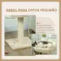 Árbol Rascador para Gatos Pequeños con Plataforma Cuerda Bola con muelle y Poste de Sisal 55x55x83 cm Beige