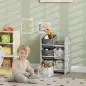 Estantería Infantil para Niños de +3 Años Estantería para Juguetes con 6 Cajas de Tela no Tejida 43x30x60 cm Gris