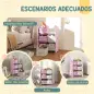 Estantería Infantil para Niños de +3 Años Estantería para Juguetes con 6 Cajas de Tela no Tejida 43x30x60 cm Rosa