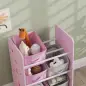 Estantería Infantil para Niños de +3 Años Estantería para Juguetes con 6 Cajas de Tela no Tejida 43x30x60 cm Rosa