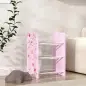 Estantería Infantil para Niños de +3 Años Estantería para Juguetes con 6 Cajas de Tela no Tejida 43x30x60 cm Rosa