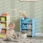 Estantería Infantil para Niños de +3 Años Estantería para Juguetes con 6 Cajas de Tela no Tejida 43x30x60 cm Azul