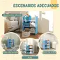 Estantería Infantil para Niños de +3 Años Estantería para Juguetes con 6 Cajas de Tela no Tejida 43x30x60 cm Azul