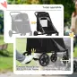 Cochecito Plegable para Perros Carrito de Mascotas con Ventanas de Malla Correas de Seguridad 112x65x100 cm Gris y Negro