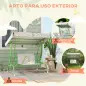 Columpio de Jardín Exterior para Niños de +3 Años con Toldo Ajustable Arnés de Seguridad 112x75x120 cm Verde