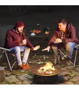 Sillas de Camping Plegables de Aluminio con Respaldo Alto Ajustable Reposabrazos de Madera 59x67x96 cm Negro