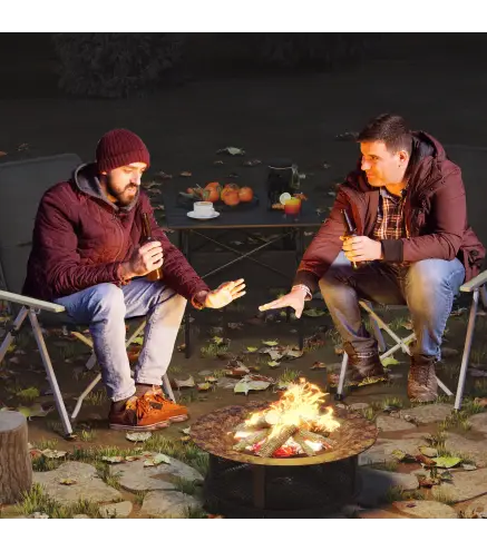 Sillas de Camping Plegables de Aluminio con Respaldo Alto Ajustable Reposabrazos de Madera 59x67x96 cm Negro