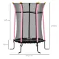 Cama Elástica Infantil Trampolín para Niños +3 Años con Red de Seguridad Ø163,5x190 cm Rosa