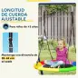 Conjunto de Columpios 6 en 1 para Niños con Nido Escalera Red para Escalar Canasta 350x183x200 cm Multicolor