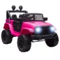 Coche Eléctrico para Niños de +3 Años Vehículo Todoterreno de Batería 12V con Control Remoto 100x65x72 cm Rosa
