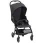 Carrito para Bebé Plegable con Respaldo Reclinable Reposapiés Ajustable Capota Cesta Arnés Carga 15 kg Gris Oscuro