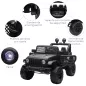 Coche Eléctrico para Niños de +3 Años Vehículo Todoterreno de Batería 12V con Control Remoto 100x65x72 cm Negro Coche Eléctrico para Niños de +3 Años Vehículo Todoterreno de Batería 12V con Control Remoto 100x65x72 cm Negro