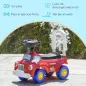 Coche Correpasillos para Niños de 18-36 Meses con 3 Luces Música Volante y Compartimento de Almacenaje 49x24x42 cm Rojo