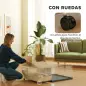 Jaula para Animales Pequeños con Corral Desmontable Cuenco Botella de Agua y Dispensador de Heno 108x71x57 cm Beige