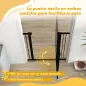 Puerta para Perros con Ancho Ajustable 76-104 cm Barrera de Seguridad con 2 Extensiones y Doble Bloqueo Negro