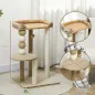 Árbol Rascador para Gatos con Plataforma Torre Escalador para Gatos con Plataforma Cama Postes Bolas 56x54x86 cm Marrón