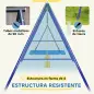 Columpios para Niños de +3 Años con 2 Columpios Simples y 1 Columpio Plataforma Carga 120 kg 365x180x184 cm Multicolor