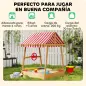 Arenero Infantil de Madera en Forma de Barco con Toldo Ajustable Timón y Forro de Base para Juegos al Aire Libre Natural