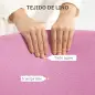 Silla de Oficina con Ruedas Altura Ajustable y Tapizado en Lino Sintético para Oficina o Estudio 53x43x85-93 cm Rosa