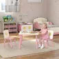Mesa y Sillas Infantiles de 3 Piezas Mesa Infantil con 2 Sillas de Madera de Pino para niños de +3 Años 60x60x44 cm Rosa Mesa y Sillas Infantiles de 3 Piezas Mesa Infantil con 2 Sillas de Madera de Pino para niños de +3 Años 60x60x44 cm Rosa