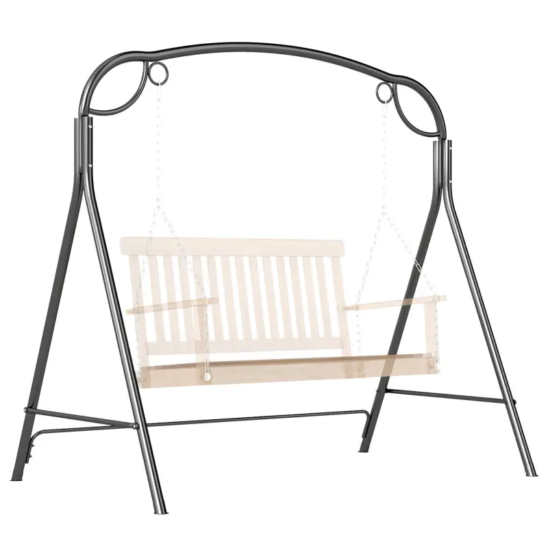 Soporte para Columpio de Metal Estructura Resistente con Patas en A para Exterior 172x126x170 cm Acabado en Bronce