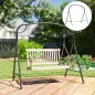 Soporte para Columpio de Metal Estructura Resistente con Patas en A para Exterior 172x126x170 cm Acabado en Bronce