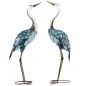 Set de 2 Estatuas de Grulla de Acero para Jardín con Pintura Resistente y Estacas de Suelo para Decoración de Césped Set de 2 Estatuas de Grulla de Acero para Jardín con Pintura Resistente y Estacas de Suelo para Decoración de Césped