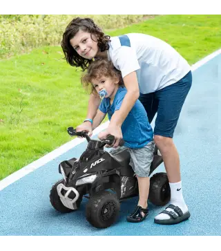 Cuatriciclo Correpasillos Infantil con Luces Sonidos y Asiento Amplio para Niños +18 Meses 67,5x38x44 cm Negro