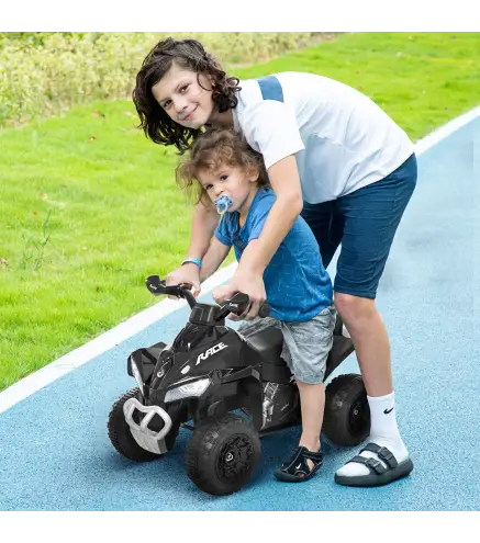 Cuatriciclo Correpasillos Infantil con Luces Sonidos y Asiento Amplio para Niños +18 Meses 67,5x38x44 cm Negro