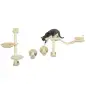 Juego de Escalada para Gatos de Pared 4 Piezas con Hamaca Bola Plataformas 84,5x19x54 cm Beige
