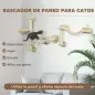 Juego de Escalada para Gatos de Pared 4 Piezas con Hamaca Bola Plataformas 84,5x19x54 cm Beige