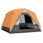 Tienda de Camping para 4 Personas Impermeable Fácil Instalación y Bolsa de Transporte Incluida 200x200x135 cm Gris